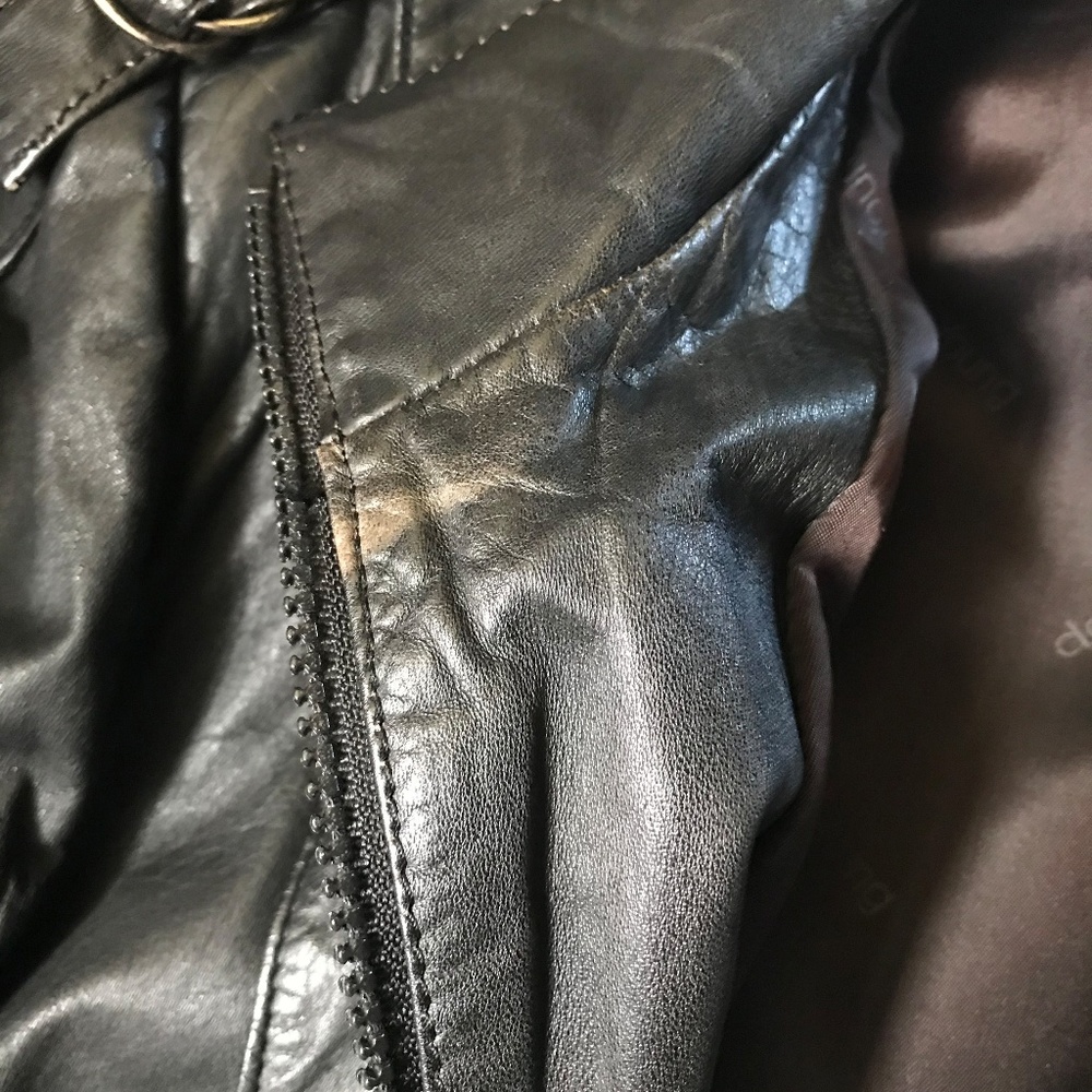 80's Vintage Leather Biker Jacket - Picture 5 of 8